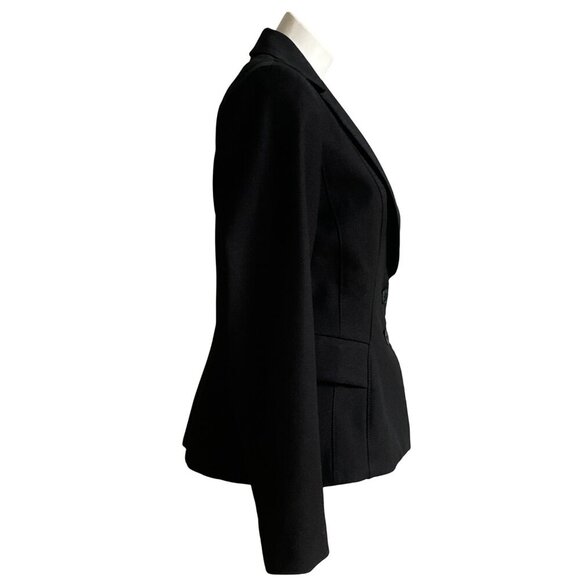 White House Black Market Signature Black Double-Button Closure Blazer, Size 10 - Picture 4 of 11